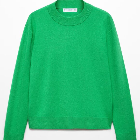 Mango Green Round-Neck Knitted Sweater/NWT/1XL - Picture 6 of 15